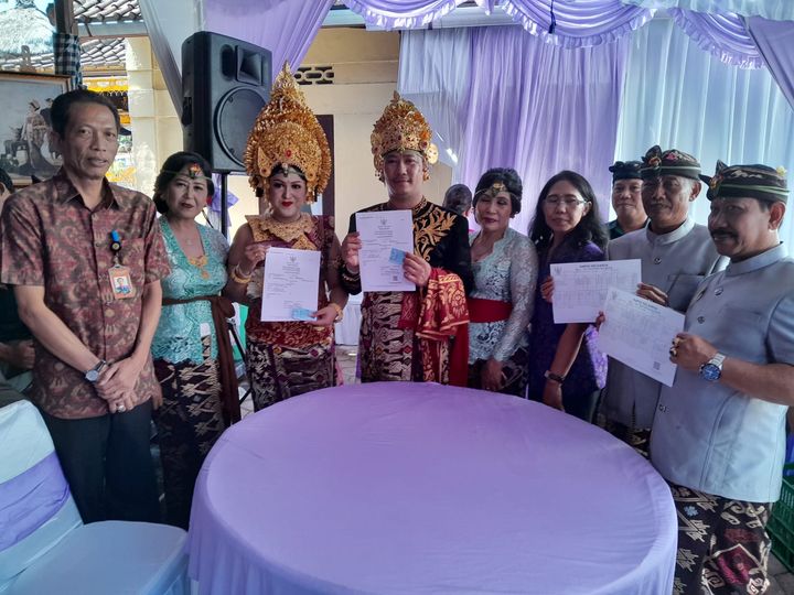 Pencatatan Perkawinan Warga Denpasar Langsung Jadi