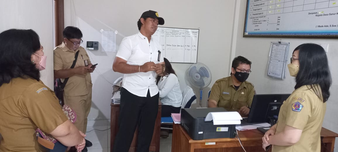 Monitoring Pelayanan SIAK dan Akun Taring di Desa Sanur Kauh 