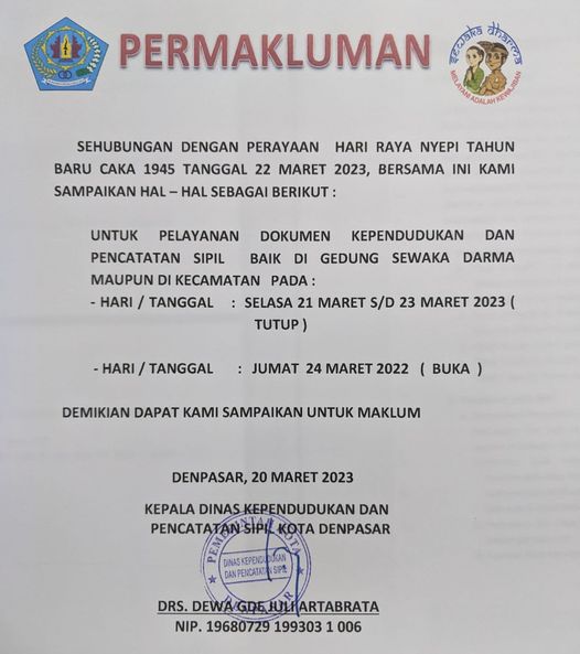 Selamat Hari Raya Nyepi Caka 1945