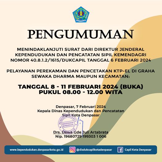 Pelayanan pada tanggal 8 - 11 Februari 2024