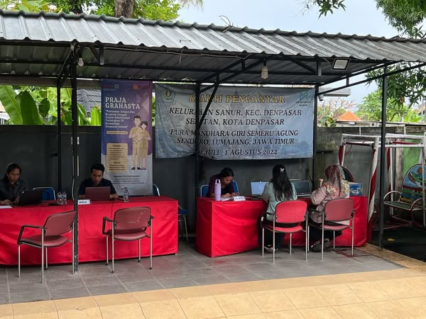 Kegiatan Praja Grahasta di Kelurahan Sanur