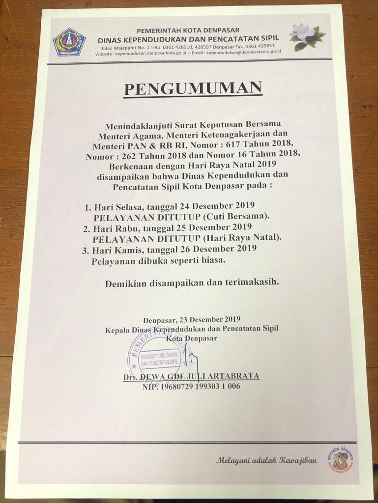 Pelayanan DKPS Pada Hari Natal 2019