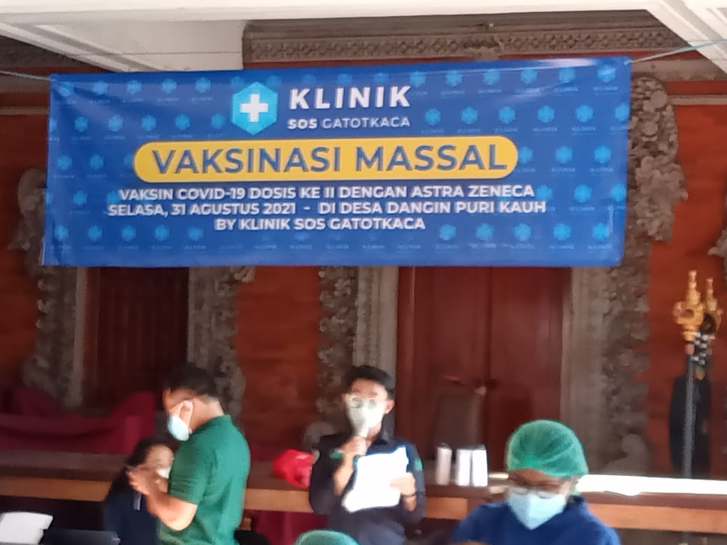 Pendampingan Vaksinasi Massal di Banjar Tampak Gansul
