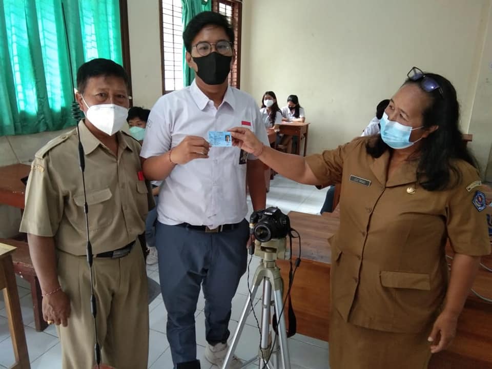 Perekaman KTP-el di SMAN 1 Denpasar